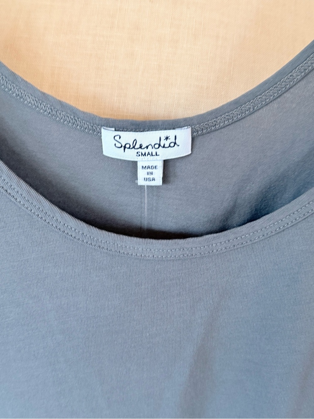 Splendid Light Gray Scoop Neck Tank